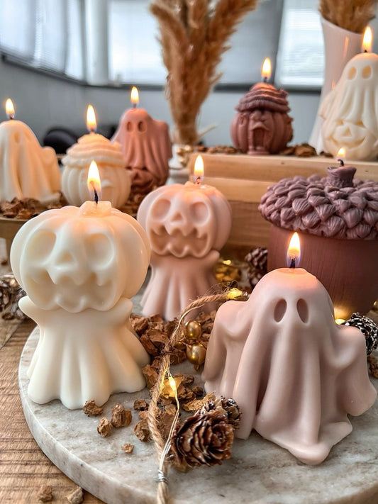 🕯️ Velas Gigantes 🎃 Aroma a Coco – La Magia de Halloween en tu hogar 🏠